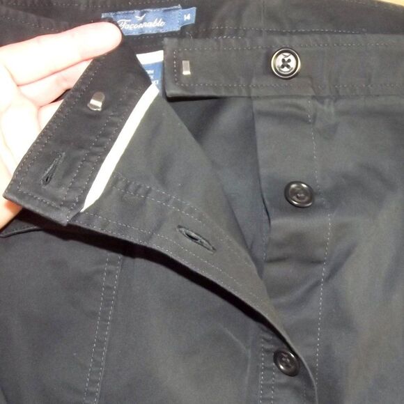 FACONNABLE Skirt, 14, Black, Closet Staple, Button front, Pockets, Belt loops - Picture 9 of 12